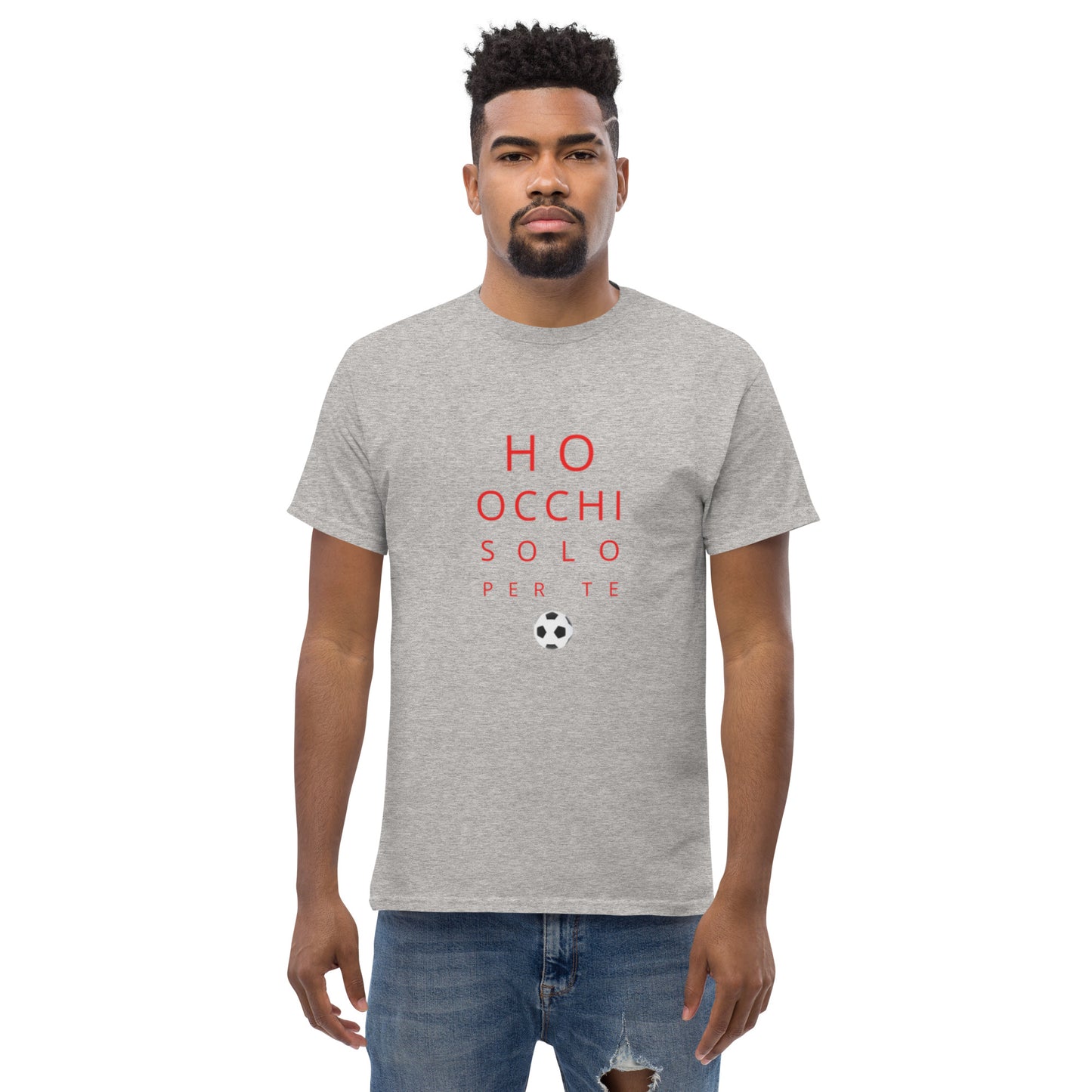 Maglietta di Calcio Divertente 'Ho Occhi Solo per Te' - T-Shirt Ironica per Tifosi