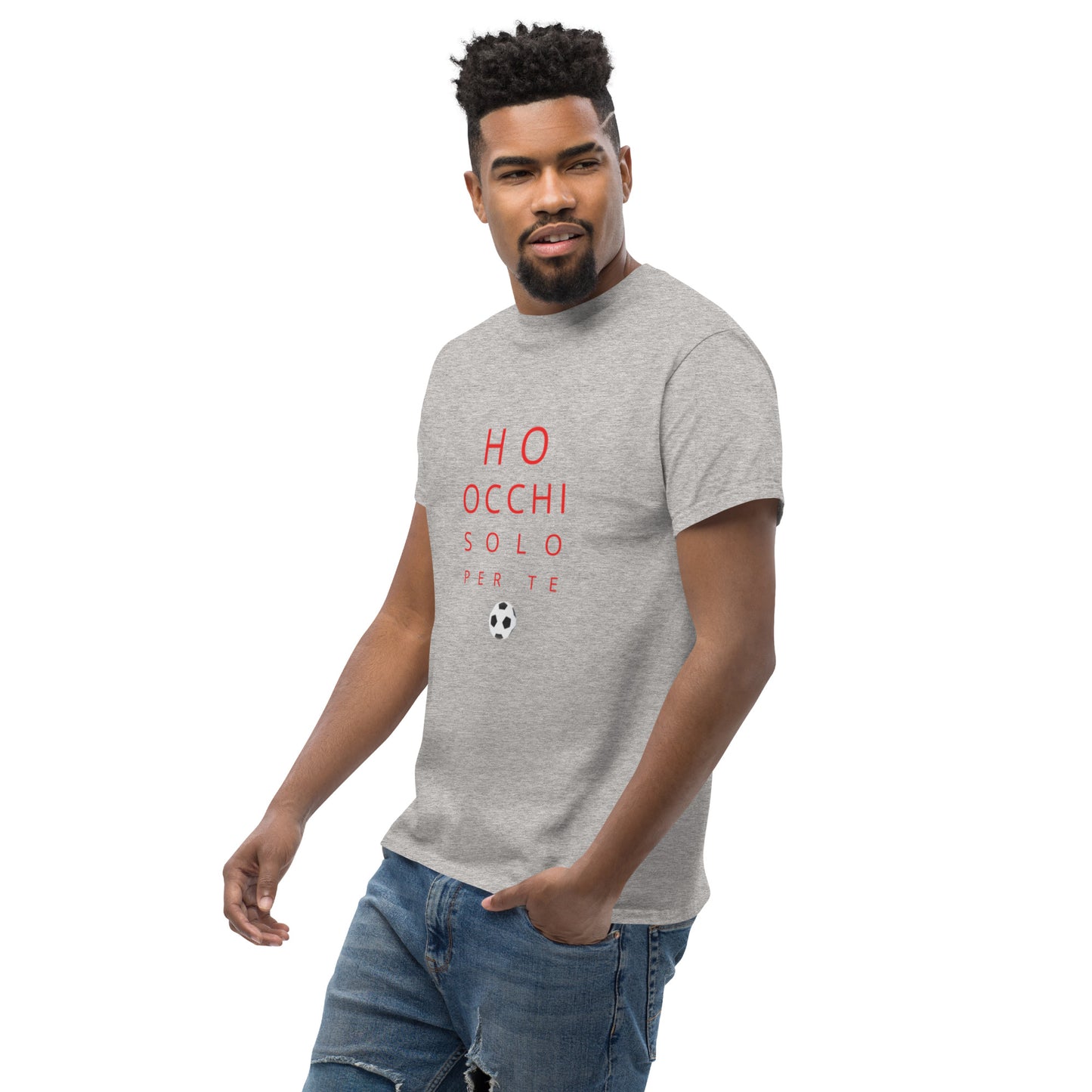Maglietta di Calcio Divertente 'Ho Occhi Solo per Te' - T-Shirt Ironica per Tifosi