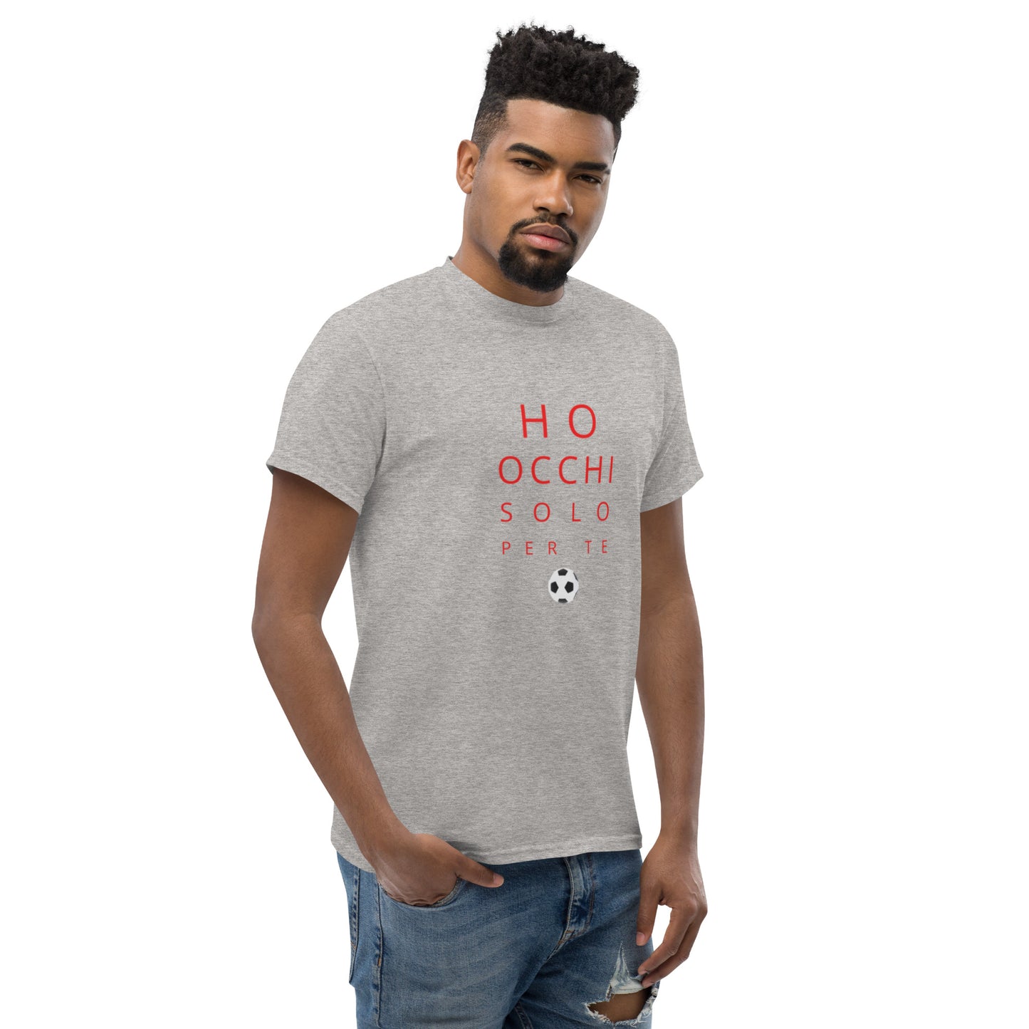 Maglietta di Calcio Divertente 'Ho Occhi Solo per Te' - T-Shirt Ironica per Tifosi